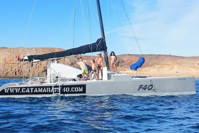 Catamaran F40 Lanzarote sailing - A private F40 catamaran is the right kind of simple