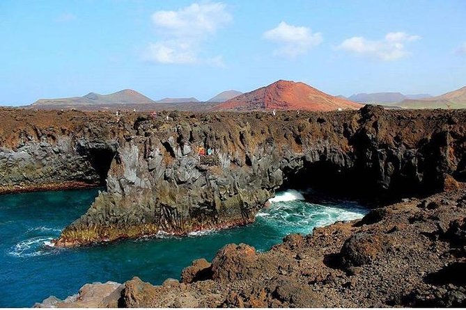 Lanzarote Highlights. Private Tour with Pickup (price per vehicle, not p.p.) - Stop 3: Los Hervideros for wave power at black cliffs