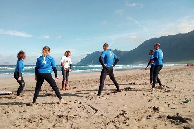 Lanzarote Surfing Session - On the Sand First: Theory, Warm-Up, and Safety Coaching