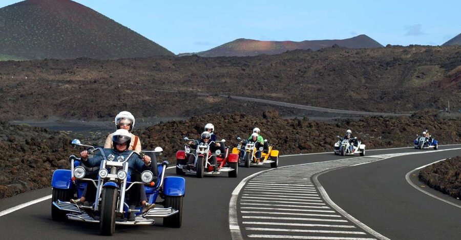 Lanzarote: three wheeler trike tour for three people - Getting started: paperwork, helmets, and your first minutes on the trike