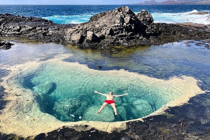 South Route Natural pools, Las Salinas and La Geria - Los Charcones natural pools: soaking where lava meets calm sea